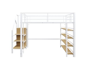 Lit mezzanine 140x200 cm MAISONORA coloris blanc