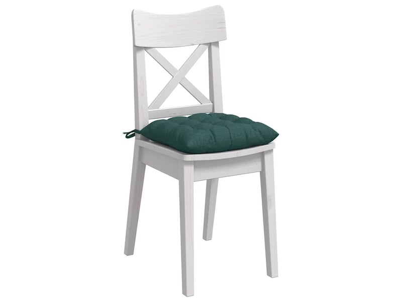  Lot de 4 coussins de siège, coussins décoratifs tissu vert foncé 40 x 40 x 6 cm cf60034  - Conforama C