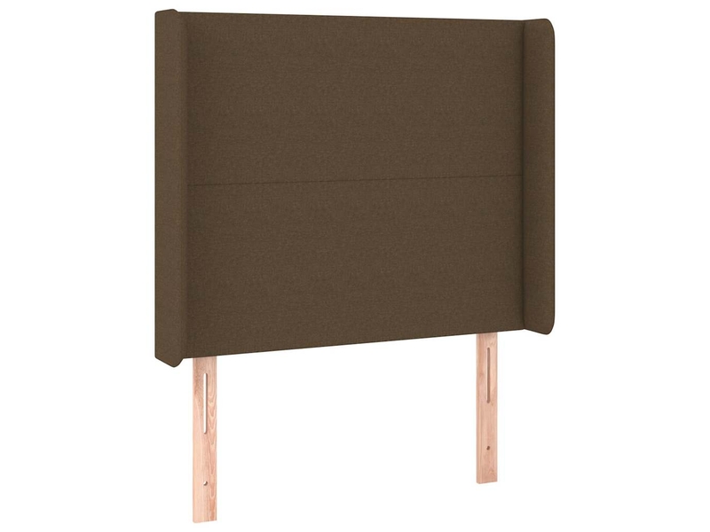  Tête de lit, décoration murale avec oreilles marron foncé 103x16x118128 cm tissu shl12351  - Conforama A