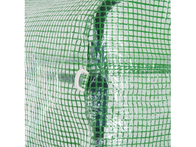  Serre tunnel 600x300x200 cm 8 fenêtres métal vert  - Conforama D