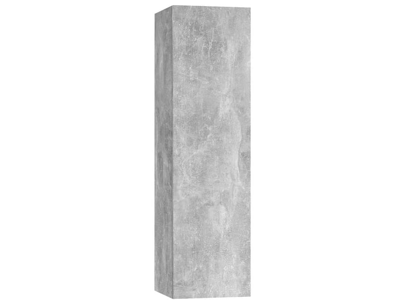  Ensemble de meuble tv - banc tv - meuble de rangement 4 pcs gris béton bois d'ingénierie  - Conforama C