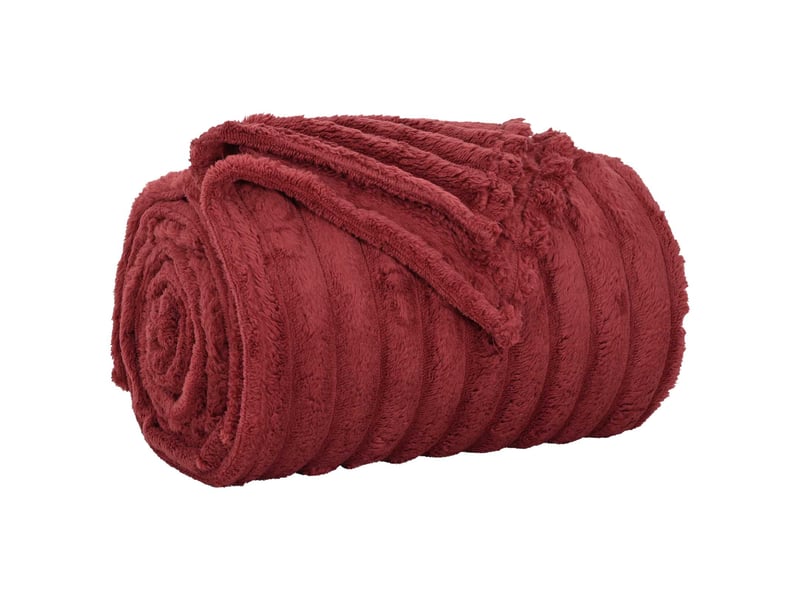  Plaid canapé bordeaux 150x130 cm 0.51 kg polaire  - Conforama A