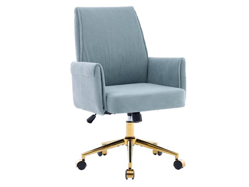 Chaise de bureau ergonomique réglable en hauteur avec dossier mi-haut rayé - Conforama D
