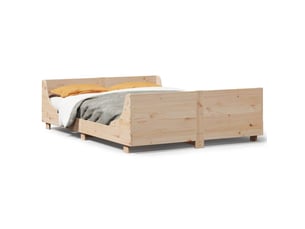 Lit 2 places 135x190 cm    coloris marron