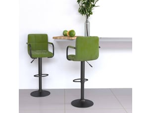 Lot de 2 tabouret de bar, chaise de bar vert clair velours shl67036