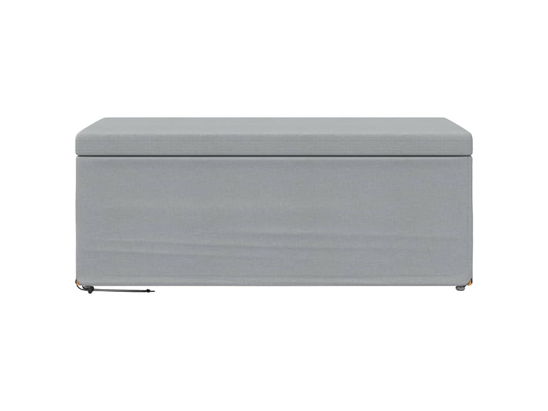  Tabouret bas, ottoman gris clair 101x41x40 cm tissu et bois stratifié  - Conforama D