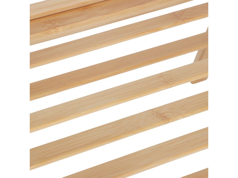  Porte-serviettes décoratif pliable pratique salle de bain 3 barres 85 x 30 x 30 cm en bambou naturel 13_0017758  - Conforama D