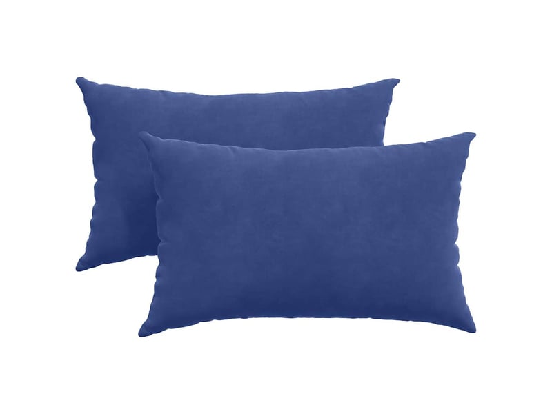  Lot de 2 coussins de canapé, coussins décoratifs bleu police 50 x 30 cm cf59019  - Conforama A