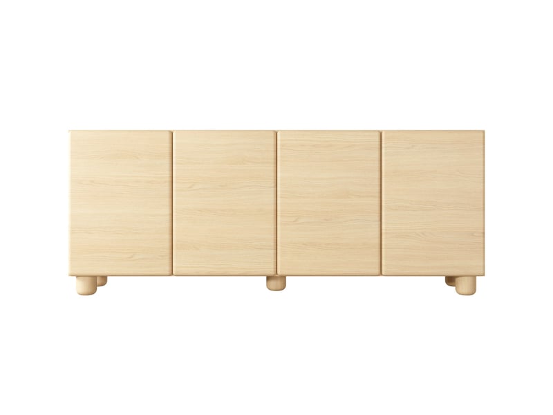  Calanque - buffet 199 cm mélaminé chêne clair  - Conforama A