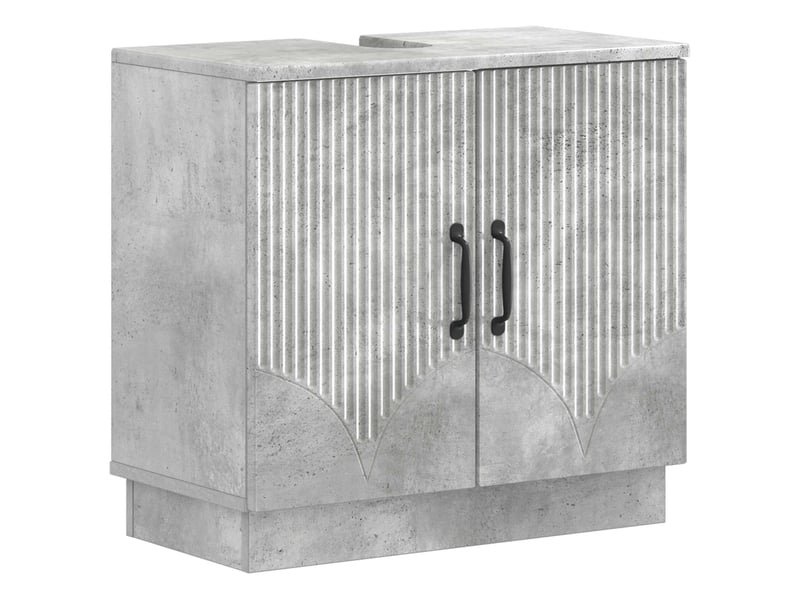  Ensemble de meuble de salle de bain 3 pièces hoorn gris béton cf63480  - Conforama D
