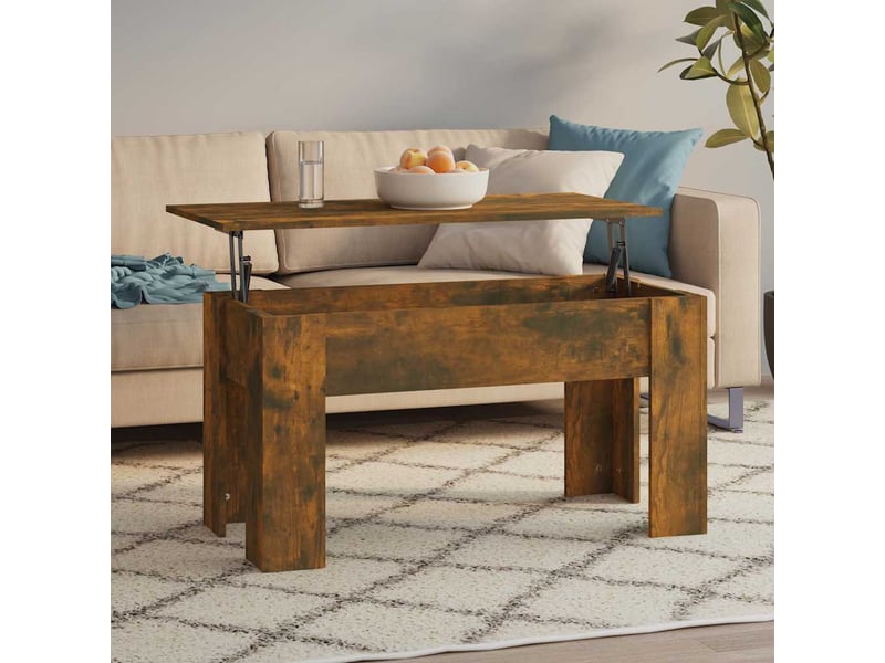  Table basse - table de salon - table à thé chêne fumé 101x49x52 cm bois d'ingénierie  - Conforama B