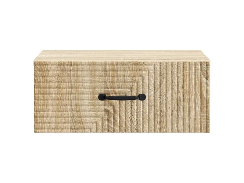 Table de chevet - cabinet de chevet - table de nuit mural chêne sonoma 49 x 34,5 x 20 cm - Conforama D
