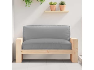 Coussin d'assise, coussin pour chaisecanapé tissu oxford gris 120 x 80 x 12 cm cf56663