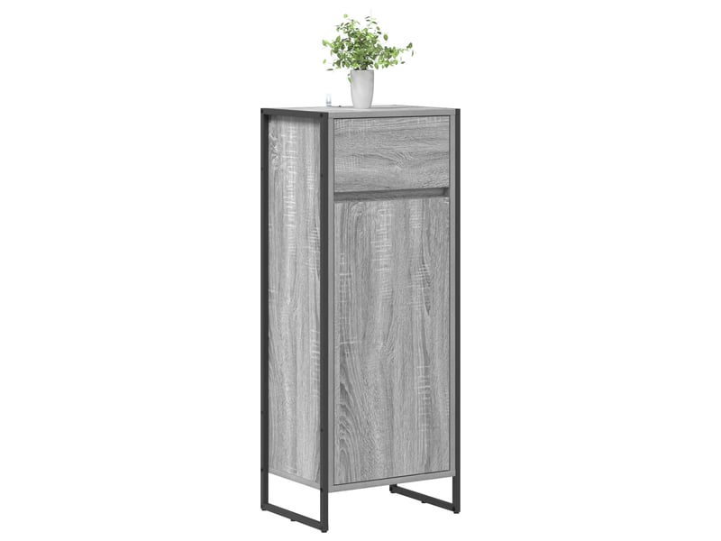  Cabinet de salle de bain, meuble de rangement gris sonoma 40x30x100 cm  - Conforama C