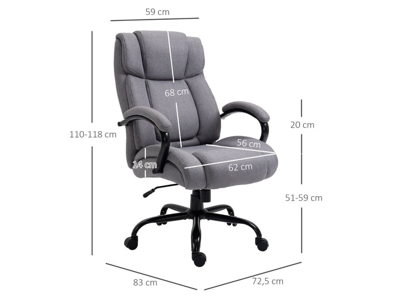  Rivane chaise de bureau ergonomique pivotante fauteuil gaming gris clair  - Conforama E