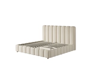 Lit coffre 160x200 cm <strong></strong> <strong></strong> coloris beige