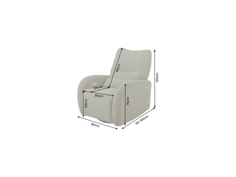 Fauteuil relax électrique relaxio - tissu vert kaki - rotatif 360° - Conforama C