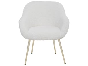 Chaise en bois rembourrée blanche 66x65x82 cm h