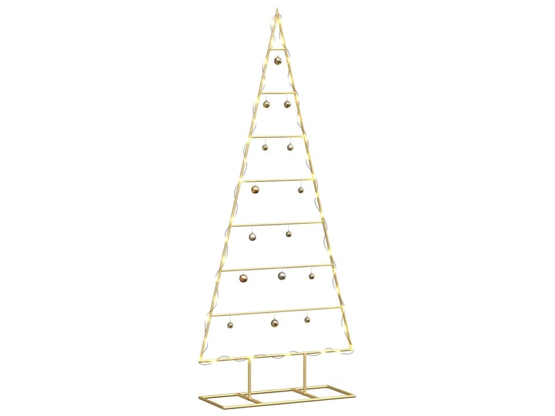  Sapin de noël - arbre de noël en métal doré 125 cm acier peint par poudre  - Conforama C