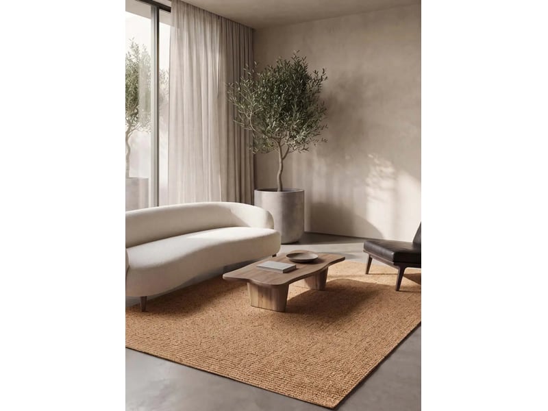 Tapis rectangulaire atticgo lumen en polypropylène naturel  - Conforama D