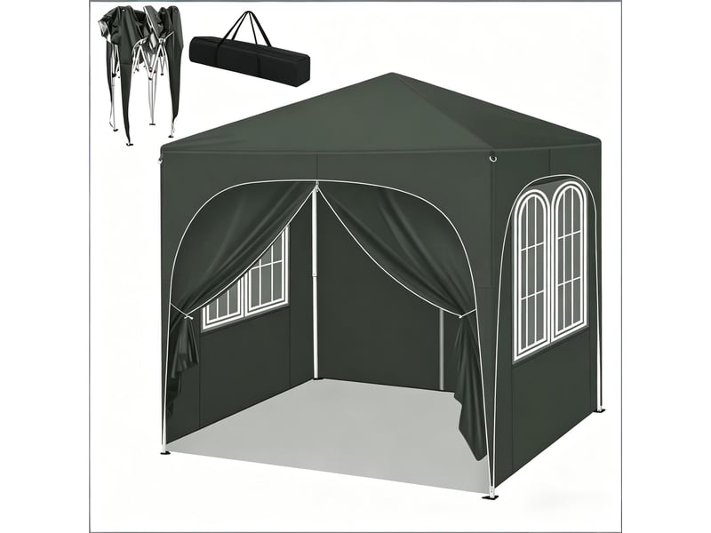  Gazebo extérieur pliable, tente événementielle, pavillon de jardin, abri terrasse élégant  - Conforama A