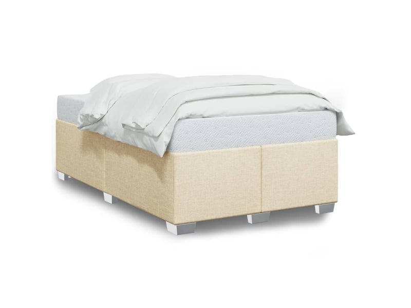  Lit double- lit adulte -  cadre de lit sans matelas crème 120x190 cm tissu  - Conforama A
