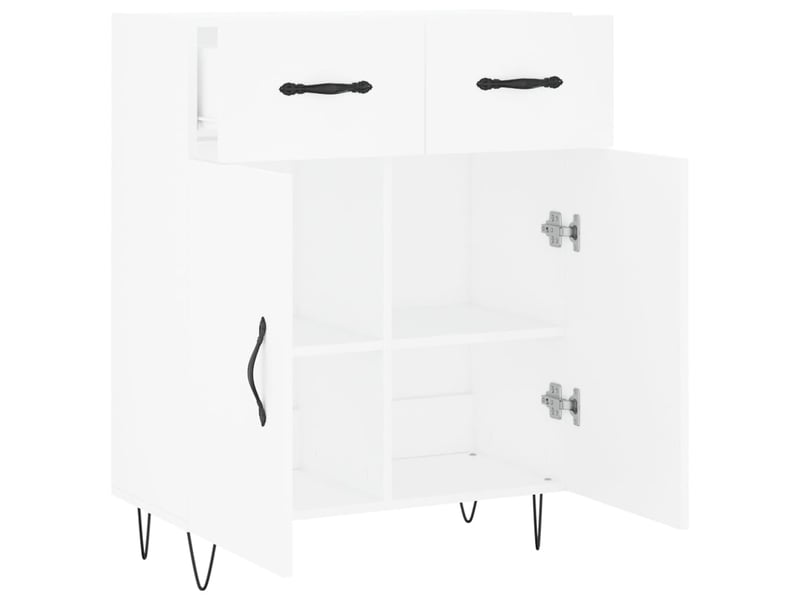  Buffet - bahut - meuble de rangement blanc 69,5x34x90 cm bois d'ingénierie  - Conforama E