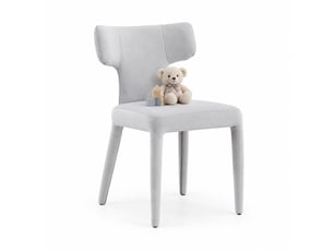 Lot de 2 chaises de salle à manger,avec dossier en t,tissu,gris clair