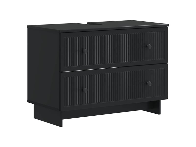 Meuble sous lavabo de salle de bain ede noir 82 x 41 x 59 cm cf64880 - Conforama A