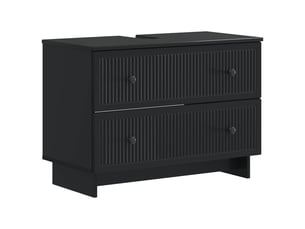 Meuble sous lavabo de salle de bain ede noir 82 x 41 x 59 cm cf64880