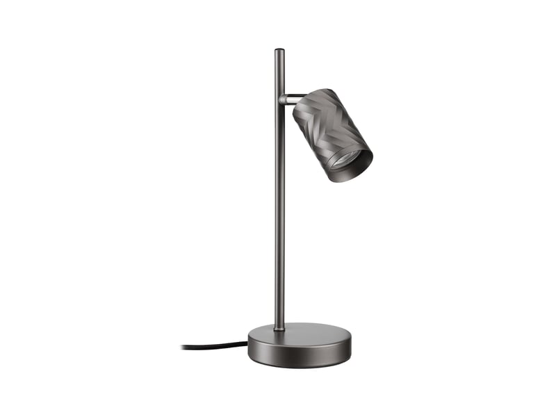 Lampe à poser loreva gu10 max. 7w titanium métal  - Conforama C