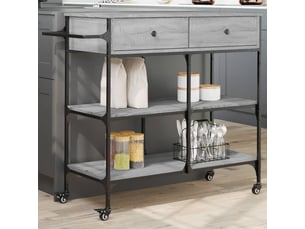 Desserte de cuisine, chariot de rangement sonoma gris 105x42x95 cm bois d'ingénierie
