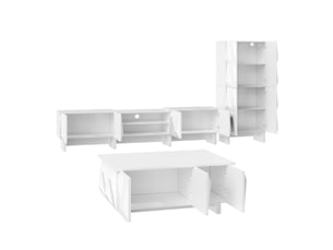 Meuble tv coloris blanc 180 cm TCQPZ  