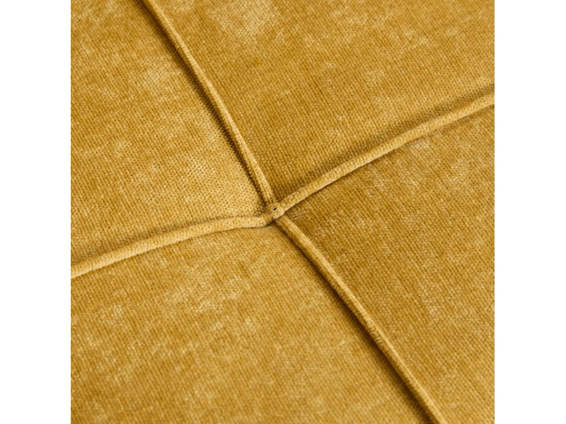  Fauteuil convertible avec dossier 5 positions, rangements et tablette, en chenille jaune moutarde, 167 × 79 × 83 cm  - Conforama E