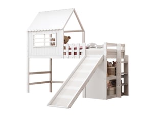 Lit mezzanine 90x200 cm <strong>MODENUIT </strong>  <strong></strong> coloris blanc