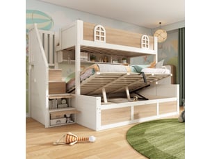 Lit superposé 90x140/200 cm <strong>HAUSS SPOLE</strong> <strong></strong> coloris bicolore