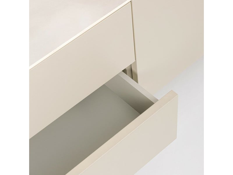  Meuble tv beige céramique 2 portes 2 tiroirs 200 cm sidra  - Conforama E