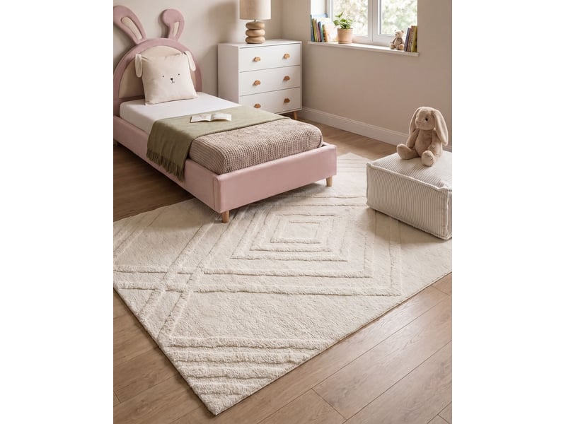 Tapis enfant ziro beige clair 160 x 230 cm coton - Conforama B