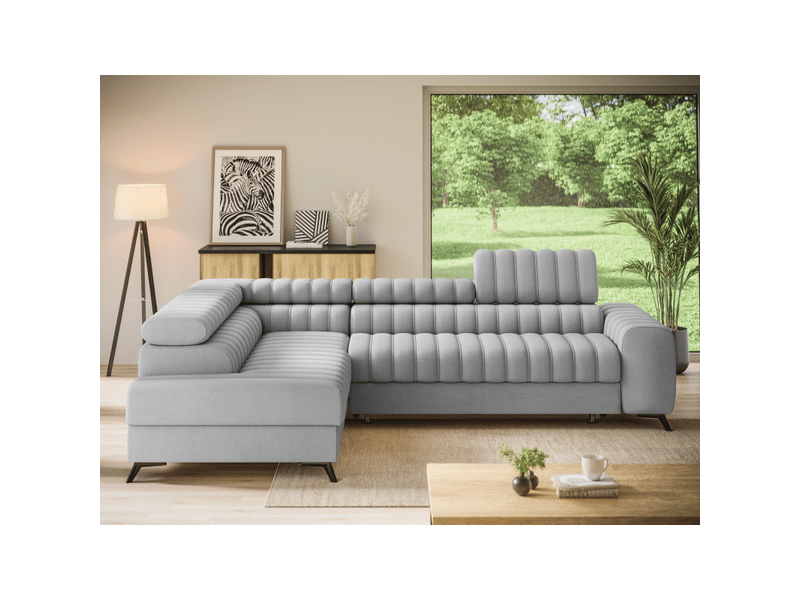  Canapé d'angle contemporain kanedojo gris angle gauche  - Conforama B