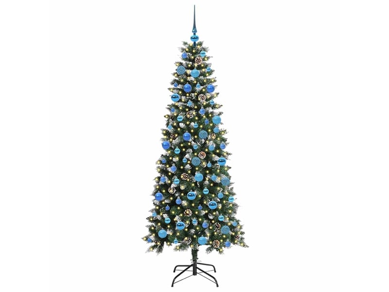 Sapin de noël artificiel, arbre de noël vert 180 cm pvc, plastique et acier shl1964 - Conforama C