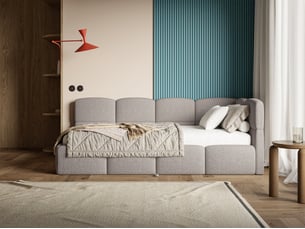 Lit 2 places 170x190 cm SELSEY Cloudy coloris gris