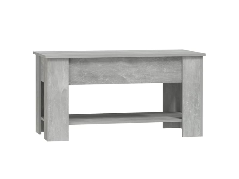  Table basse | table de salon gris béton 101x49x52 cm bois d'ingénierie shl8942  - Conforama E