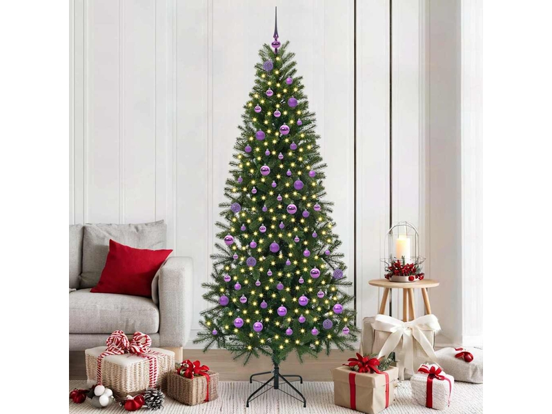  Sapin de noël - arbre de noël artificiel vert 210 cm pe et pvc  - Conforama B