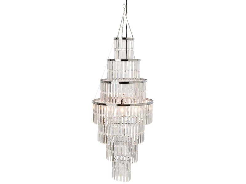  Abat-jour suspension pampilles xenia 146cm transparent  - Conforama B