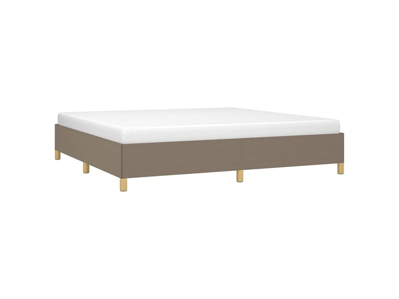  Lit double- lit adulte -  cadre de lit sans matelas taupe 200x200 cm tissu  - Conforama B