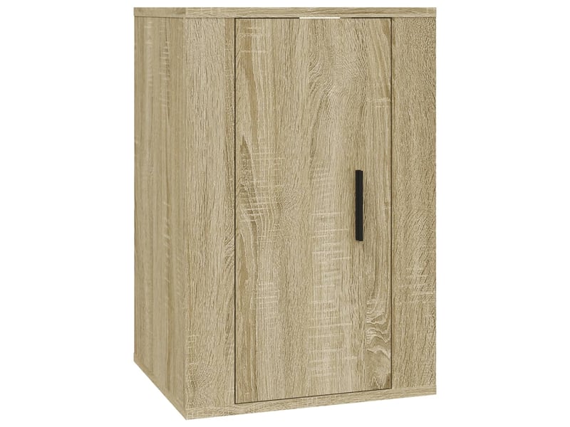 Lot de 2 meuble tv mural, meuble tv suspendu chêne sonoma 40x34,5x60 cm  - Conforama D