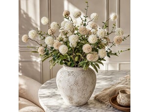 Fleurs artificielles de souci, fleurs fausses blanches champagne pour décoration intérieure extérieure, porche, patio, jardin, bac à fenêtre, table à domicile