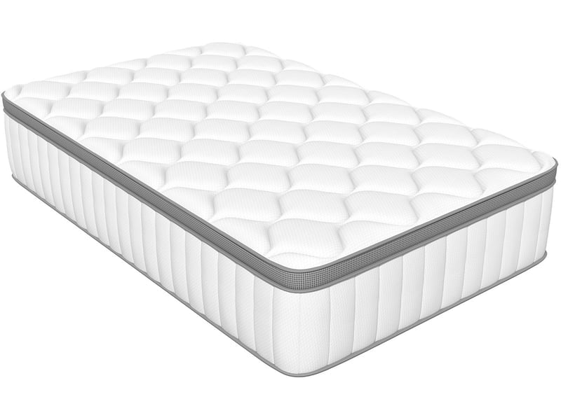  Matelas 90x190 matelas à ressorts ensachés indépendant en mousse à mémoire de forme 25cm d'épaisseur pour adultes et enfants, matelas 1 personne fermeté moyenne, respirant tissu doux  - Conforama A