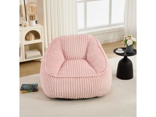 Pouf fauteuil en velours côtelé avec mousse à mémoire de forme, doux et confortable