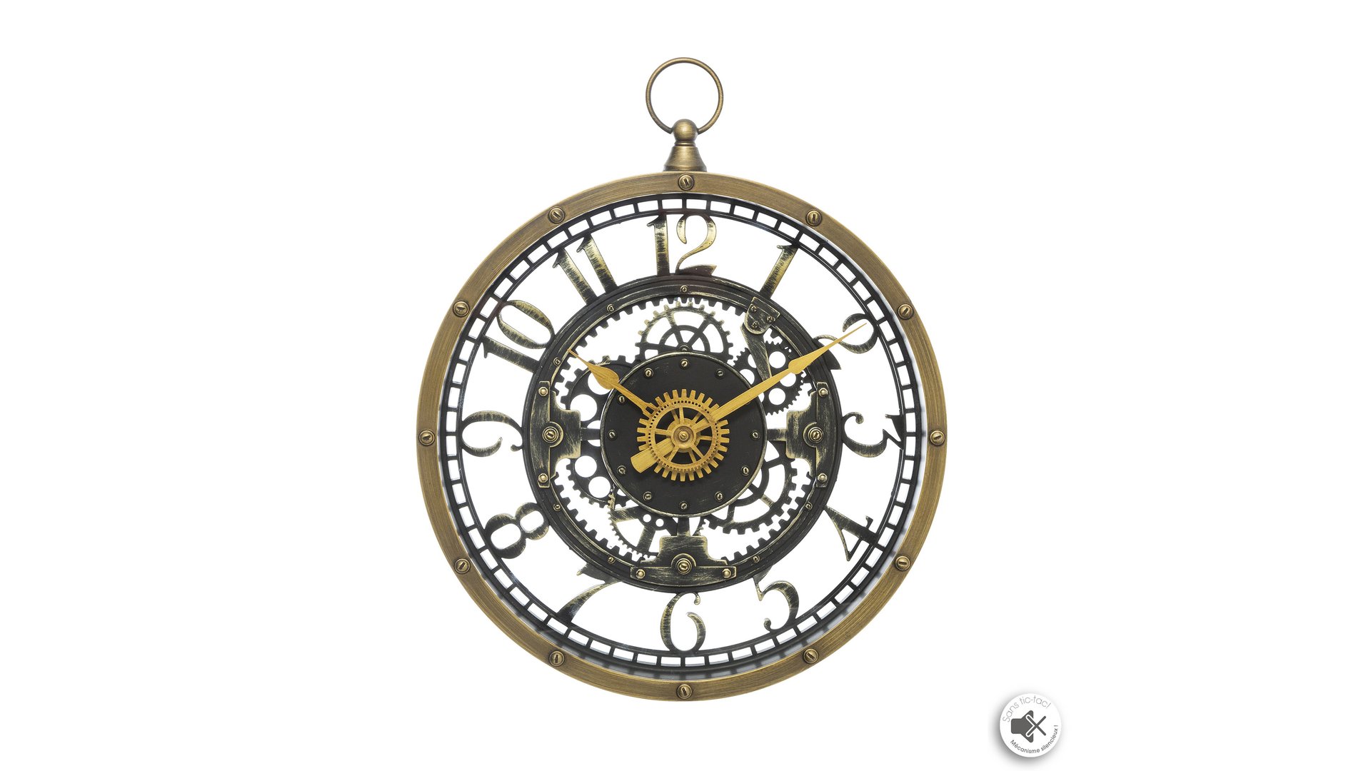 CONFORAMA Horloge 27x32.5 cm CHARLESTOWN coloris marron